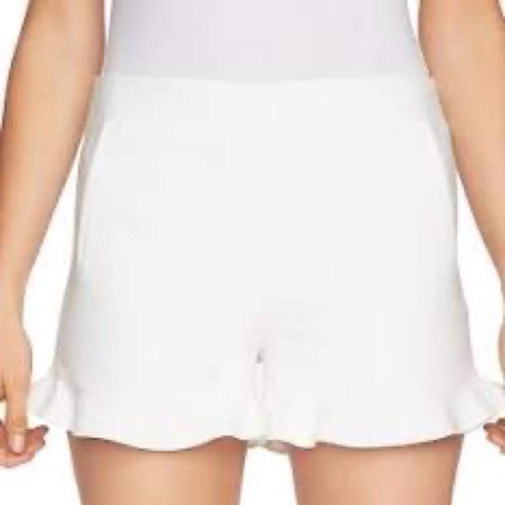 1.state white ruffle shorts